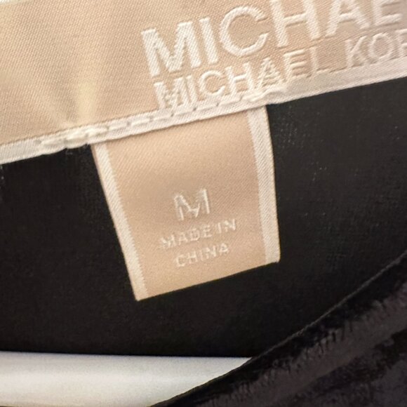 MICHEAL MICHEAL KORS BLACK VELVET DRESS MEDIUM - Picture 2 of 7